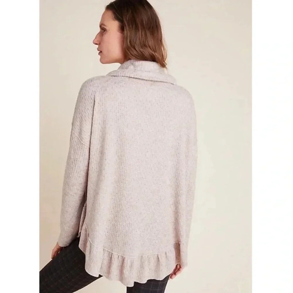 Anthropologie Maeve Addie Ruffle Hacci Pullover Top - Picture 2 of 6